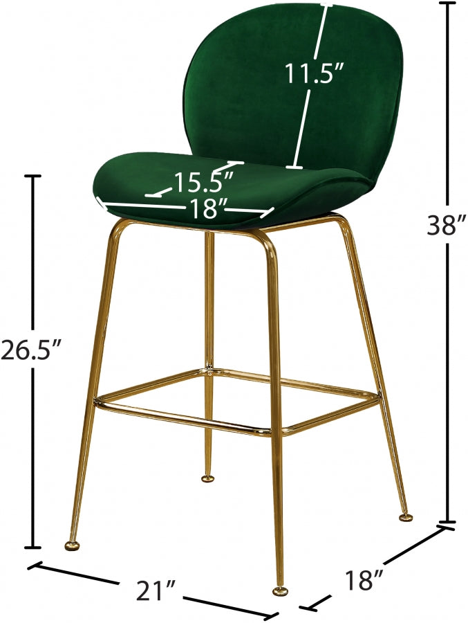 Tabouret de comptoir en velours Paris