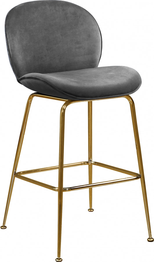 Tabouret de comptoir en velours Paris