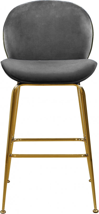 Tabouret de comptoir en velours Paris