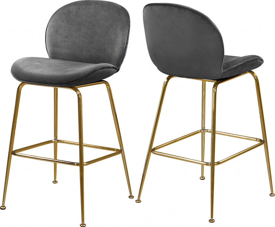 Tabouret de comptoir en velours Paris