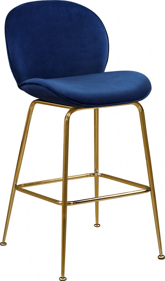 Tabouret de comptoir en velours Paris