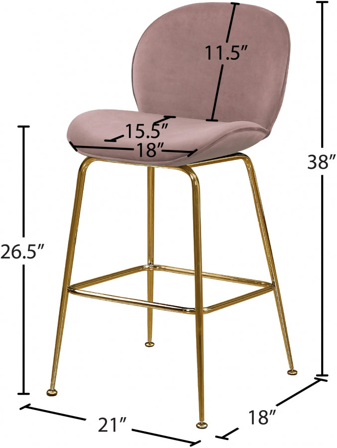 Tabouret de comptoir en velours Paris