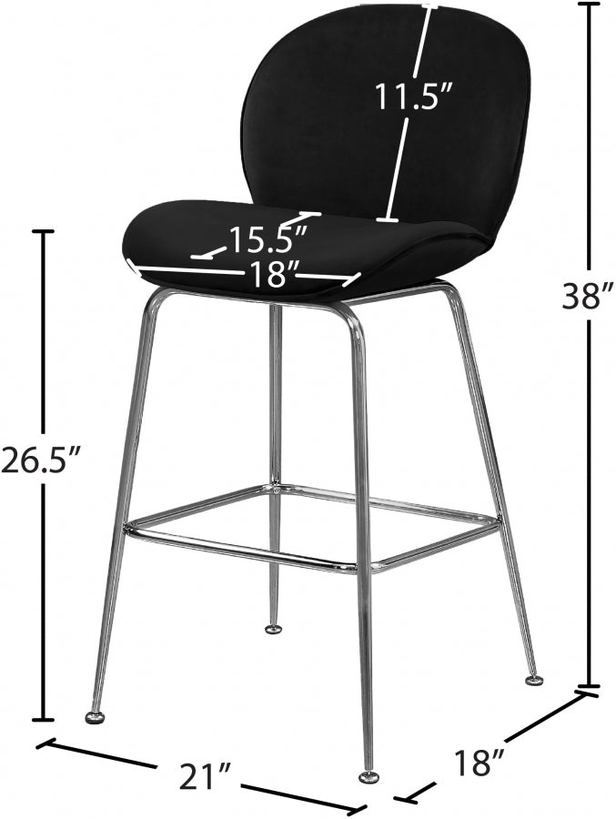 Tabouret de comptoir en velours Paris