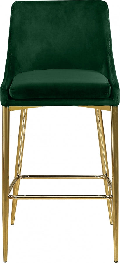 Tabouret de comptoir en velours Karina