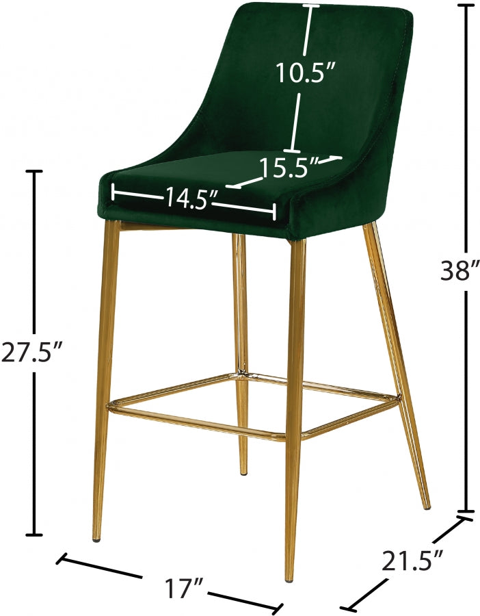 Tabouret de comptoir en velours Karina
