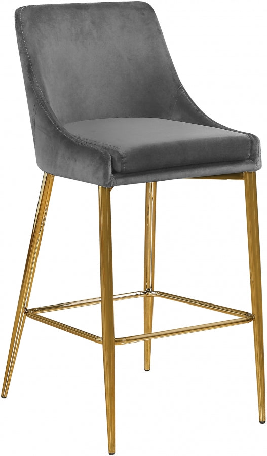 Tabouret de comptoir en velours Karina