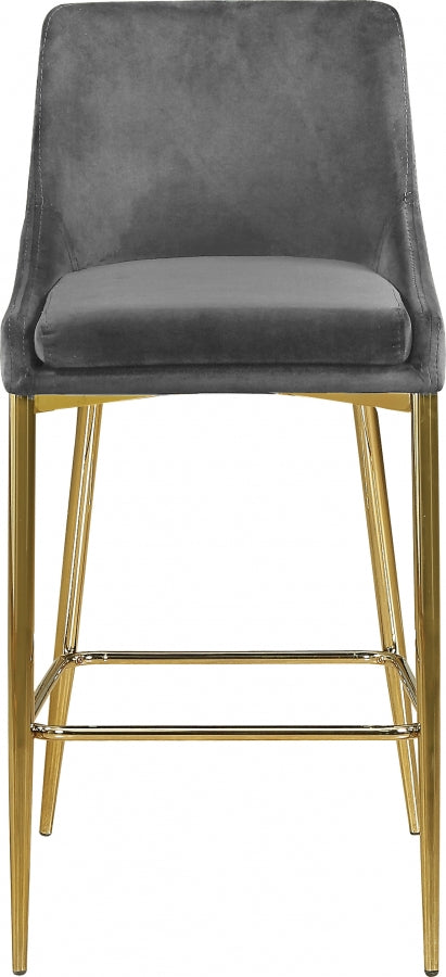 Tabouret de comptoir en velours Karina