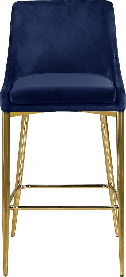Tabouret de comptoir en velours Karina