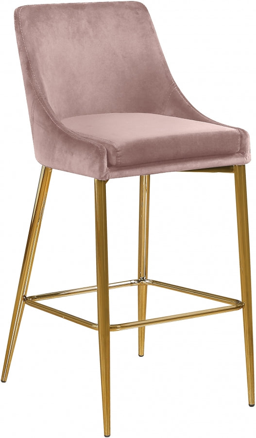Tabouret de comptoir en velours Karina