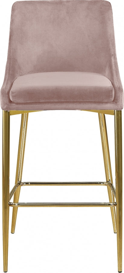 Tabouret de comptoir en velours Karina