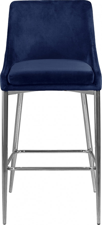 Tabouret de comptoir en velours Karina