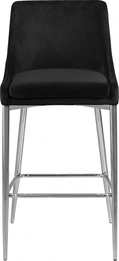Tabouret de comptoir en velours Karina