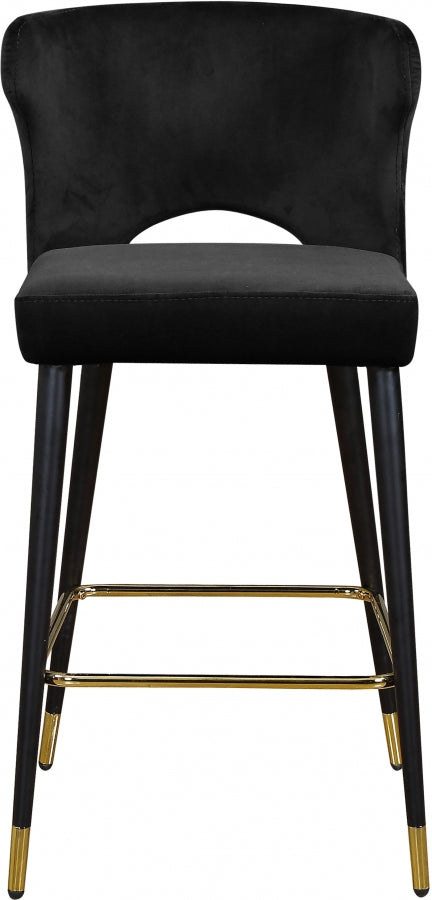 Tabouret de comptoir en velours Kelly