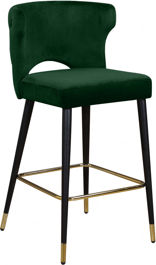 Tabouret de comptoir en velours Kelly