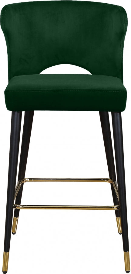 Tabouret de comptoir en velours Kelly