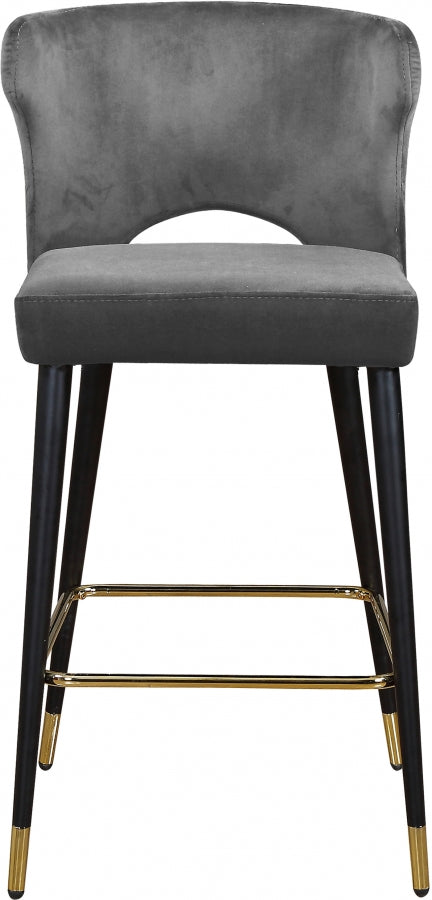 Tabouret de comptoir en velours Kelly
