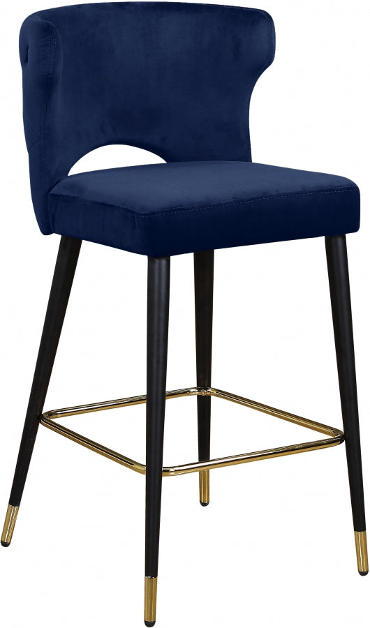 Tabouret de comptoir en velours Kelly