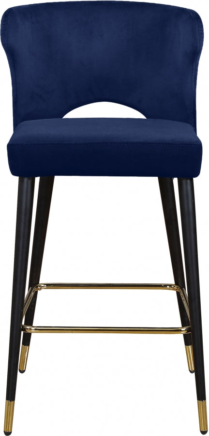 Tabouret de comptoir en velours Kelly