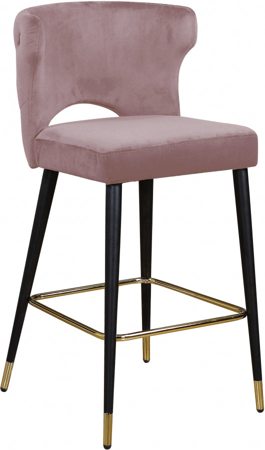 Tabouret de comptoir en velours Kelly