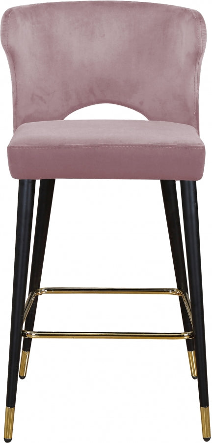 Tabouret de comptoir en velours Kelly