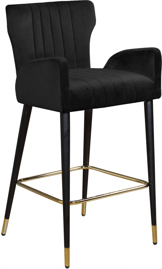 Tabouret de comptoir en velours Luxe