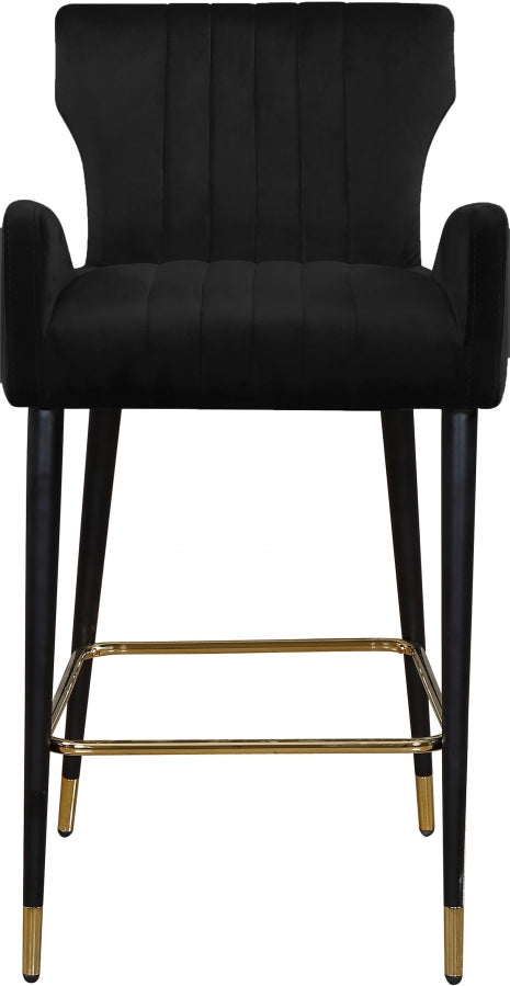 Tabouret de comptoir en velours Luxe
