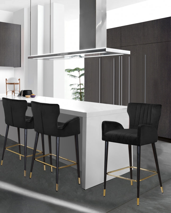 Tabouret de comptoir en velours Luxe