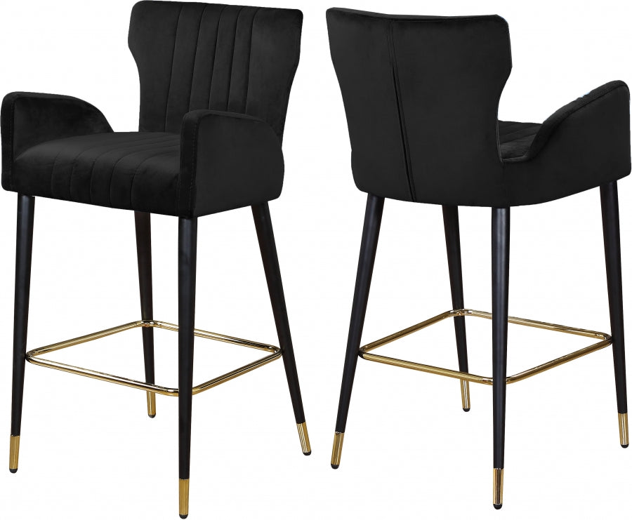 Tabouret de comptoir en velours Luxe