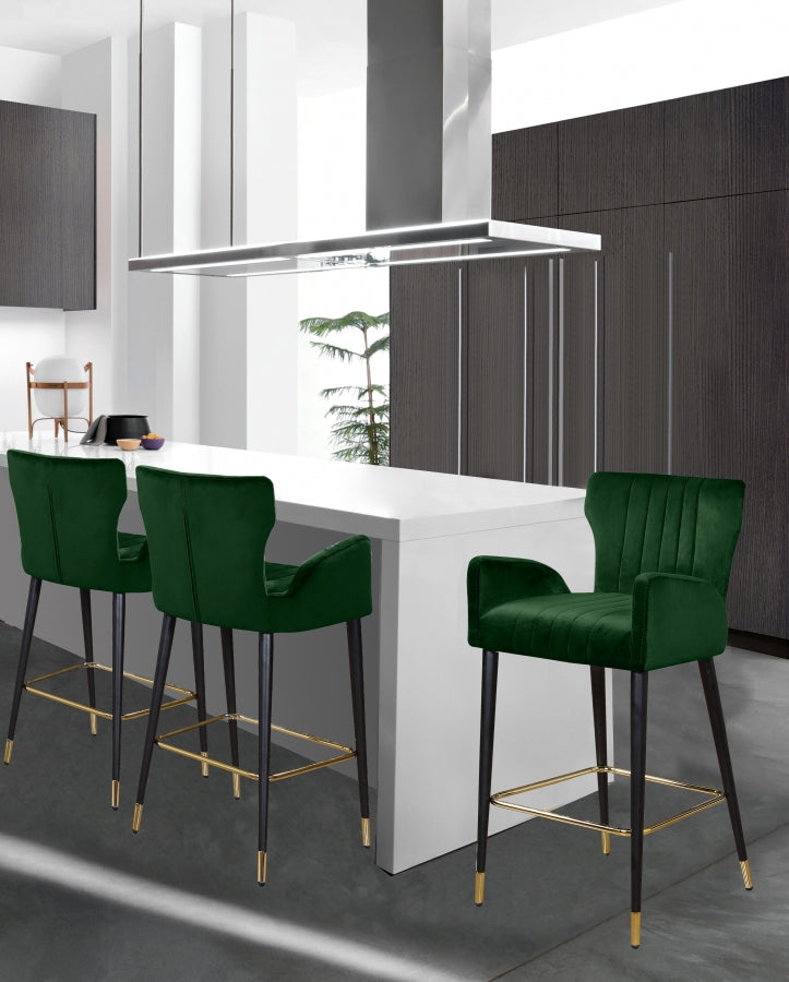 Tabouret de comptoir en velours Luxe