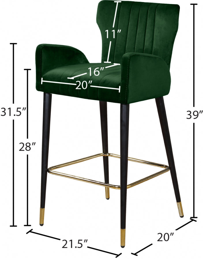 Tabouret de comptoir en velours Luxe