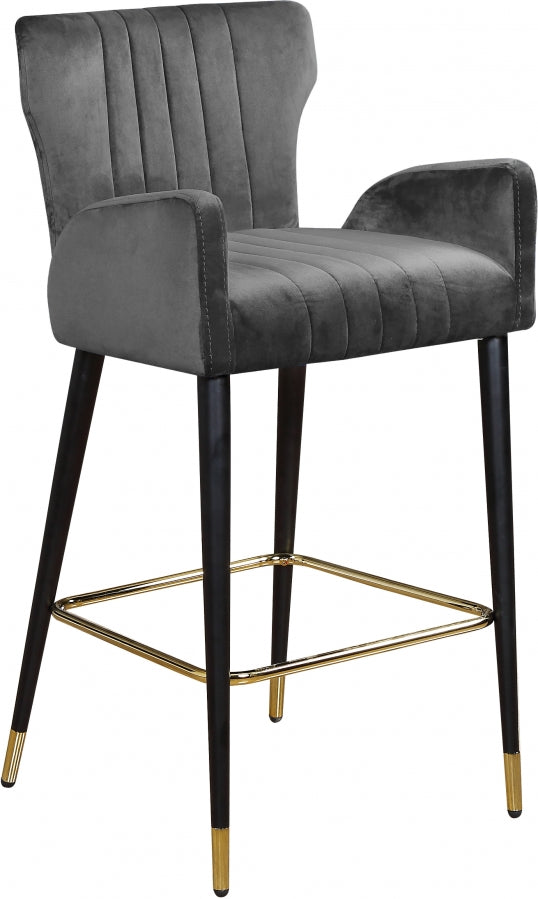 Tabouret de comptoir en velours Luxe