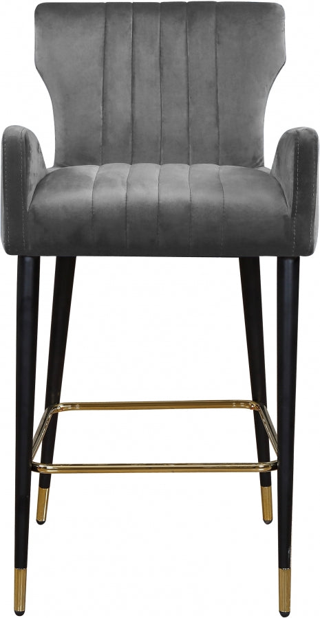 Tabouret de comptoir en velours Luxe