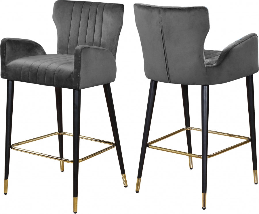 Tabouret de comptoir en velours Luxe