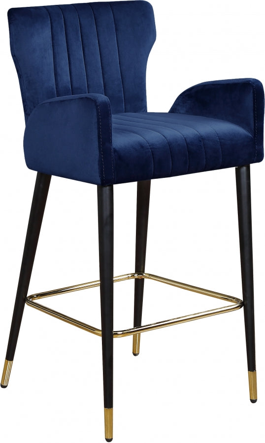 Tabouret de comptoir en velours Luxe