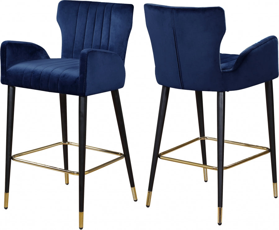 Tabouret de comptoir en velours Luxe