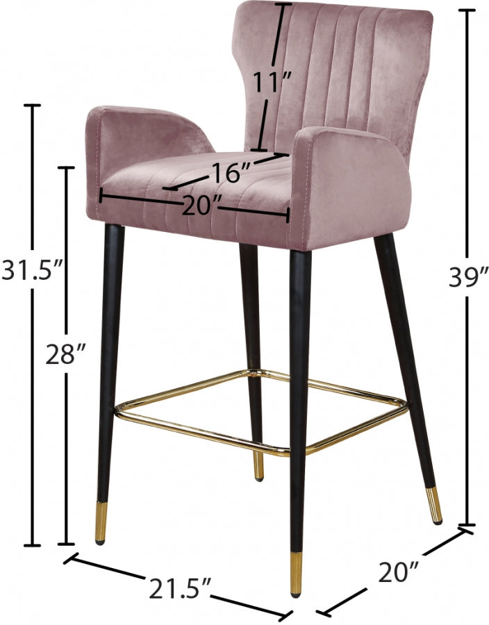 Tabouret de comptoir en velours Luxe