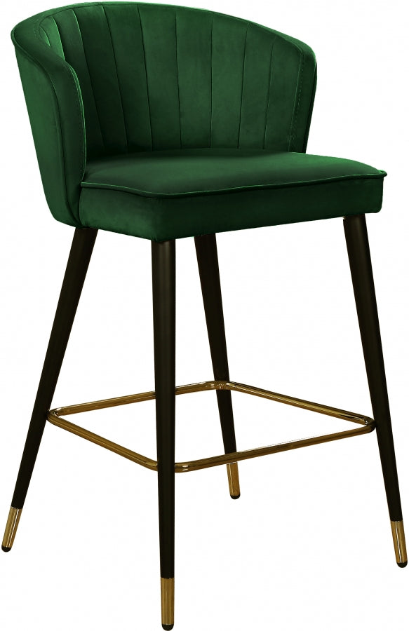 Tabouret de comptoir en velours Cassie