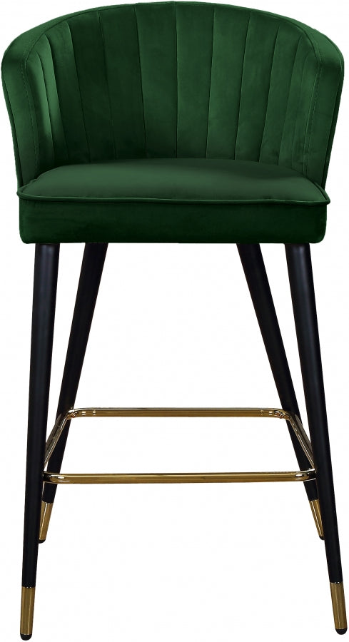 Tabouret de comptoir en velours Cassie