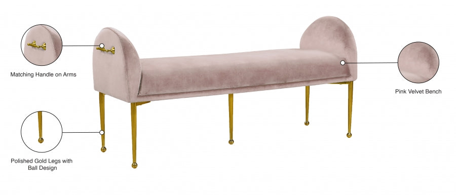 Banc en velours Owen