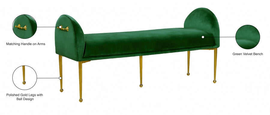 Banc en velours Owen