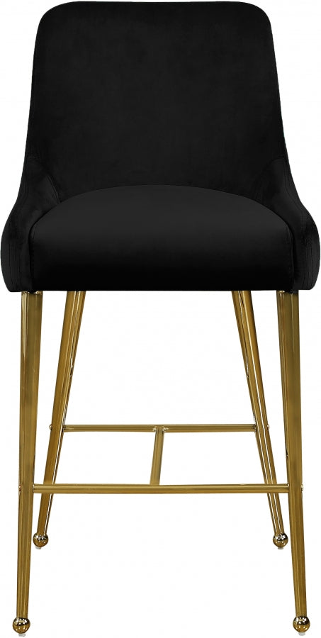 Tabouret de comptoir en velours Owen