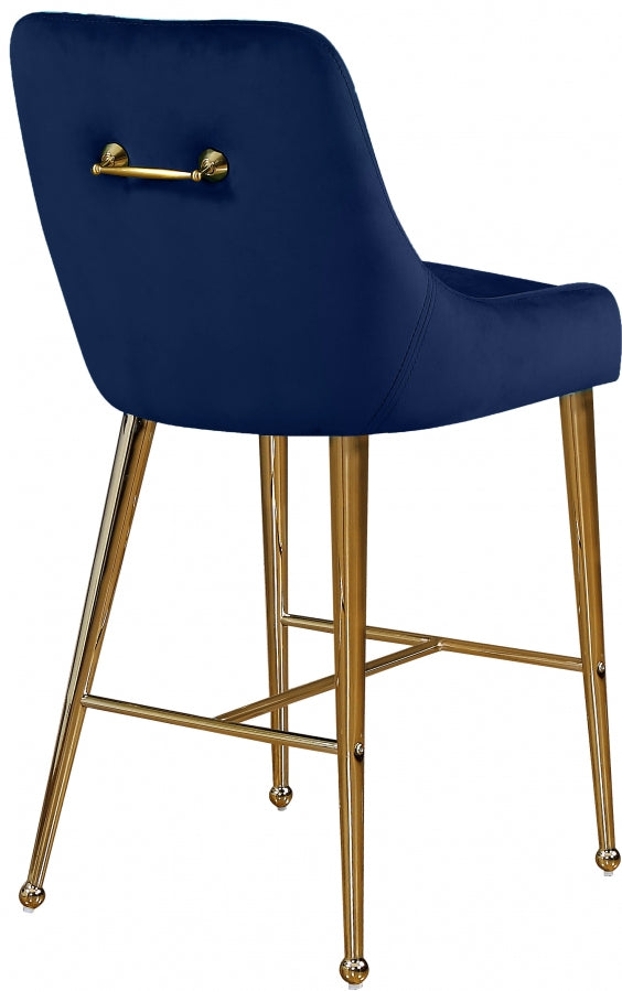 Tabouret de comptoir en velours Owen