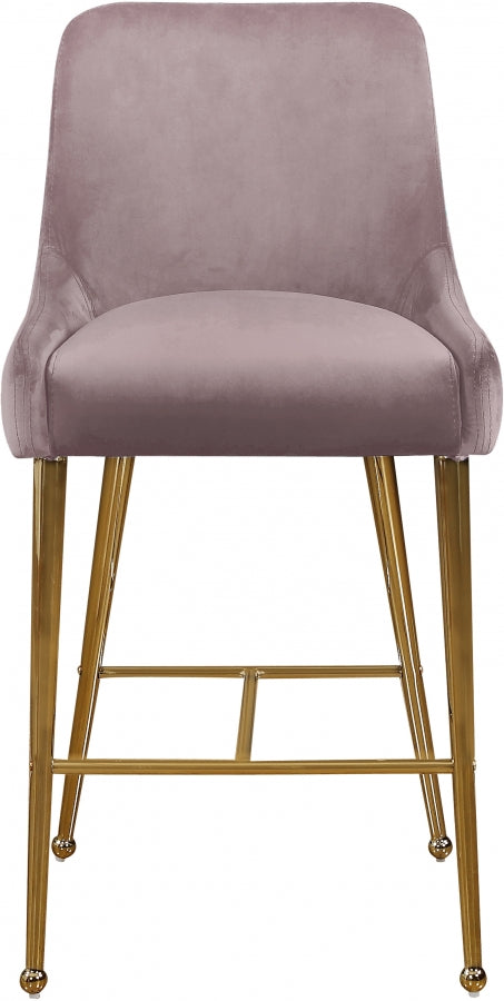Tabouret de comptoir en velours Owen