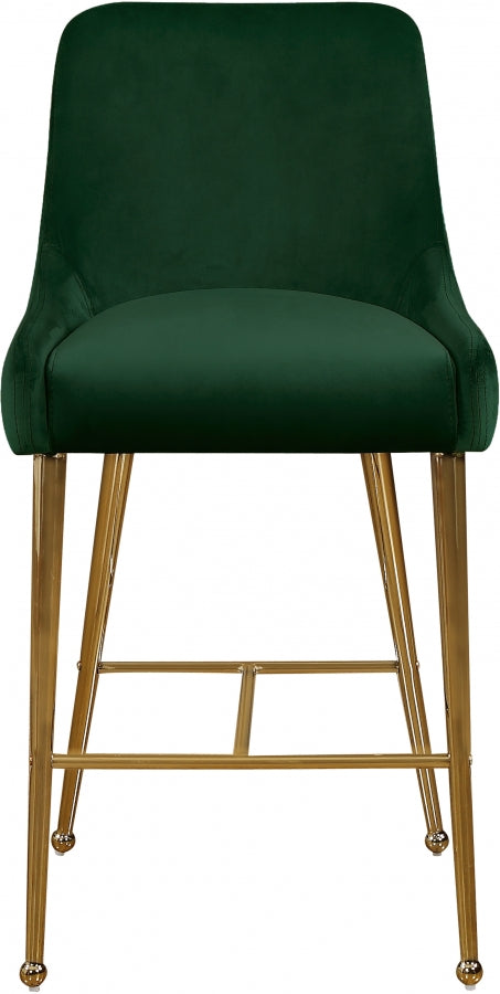 Tabouret de comptoir en velours Owen
