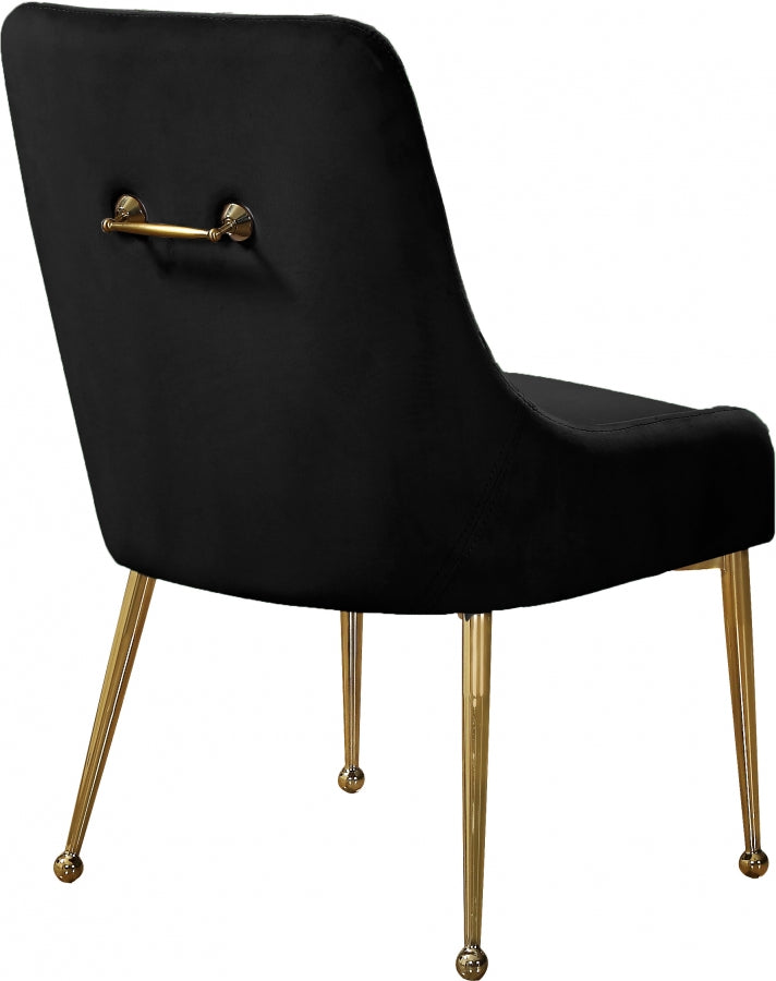 Chaise de salle à manger en velours Owen