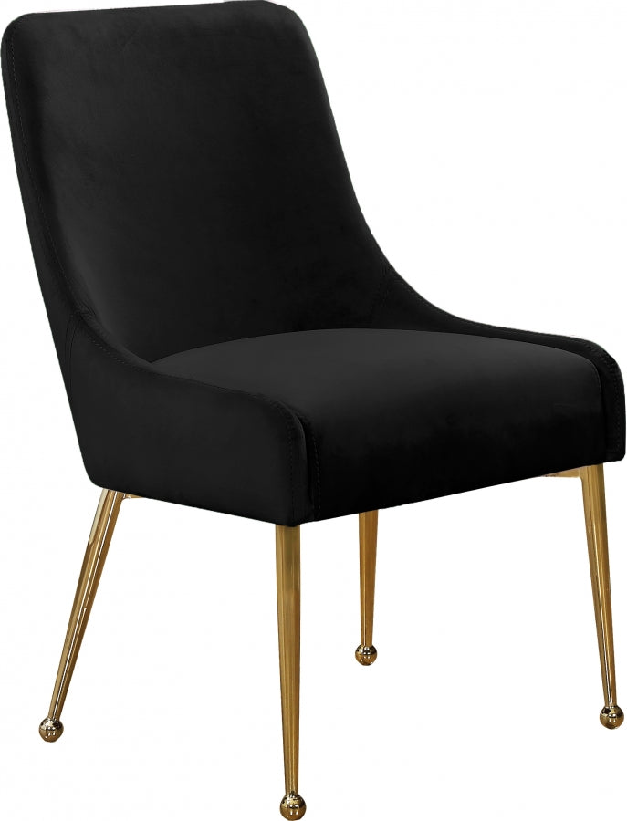 Chaise de salle à manger en velours Owen