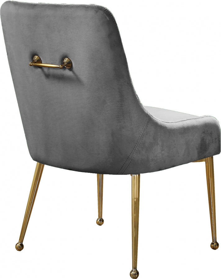 Chaise de salle à manger en velours Owen