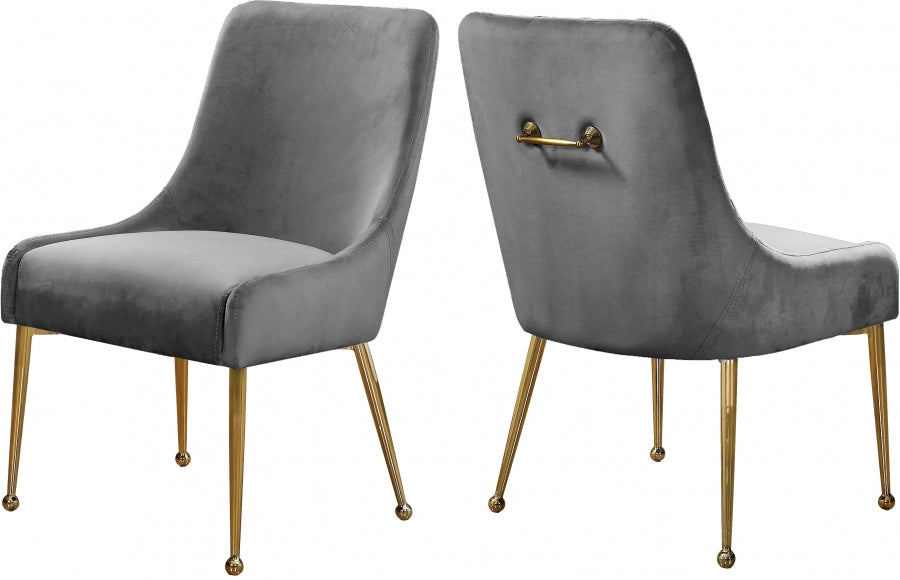 Chaise de salle à manger en velours Owen