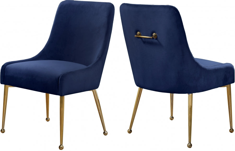 Chaise de salle à manger en velours Owen