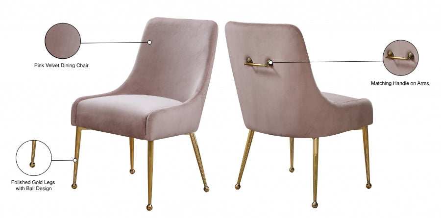 Chaise de salle à manger en velours Owen
